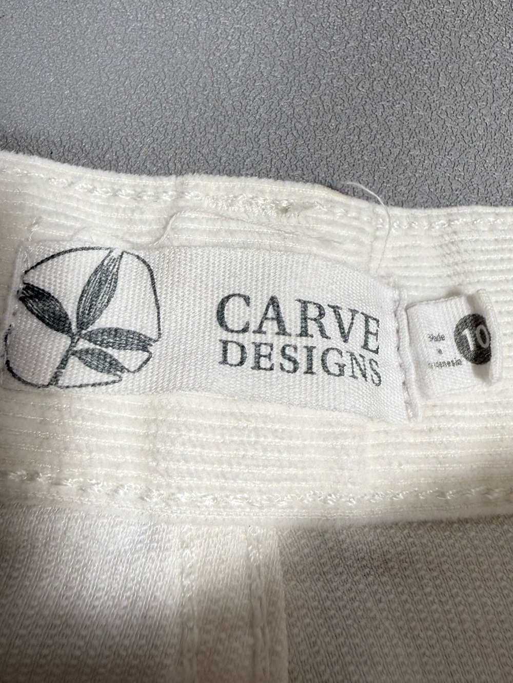 Carve Designs White Cotton Blend Corduroy Shorts - Picture 5 of 10